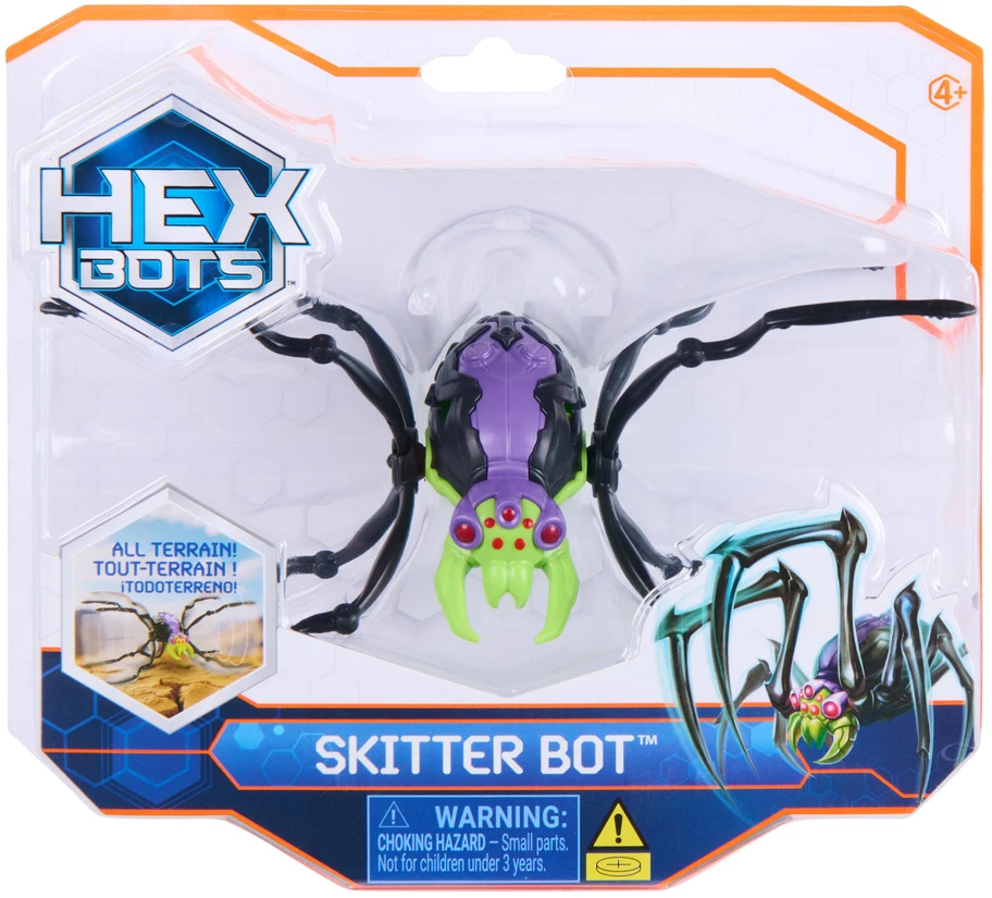 „Skitter Bot Hex Bots“ robotinio juodo voro figūrėlė