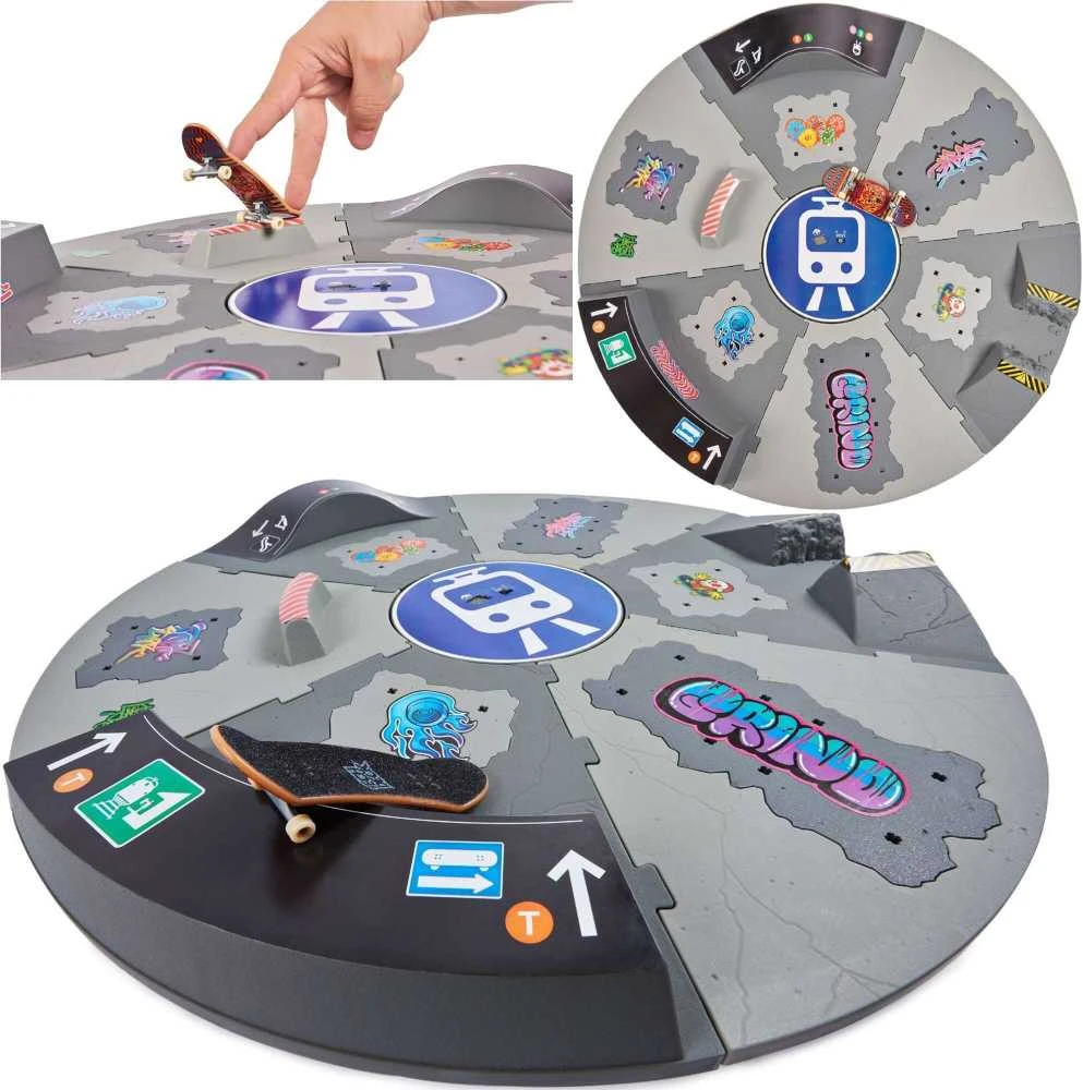 Spin Master Grifo besisukanti rampa „Shredline“ 360 laipsnių kampu, 51 cm + „Riedlente Thank You Tech“ denis
