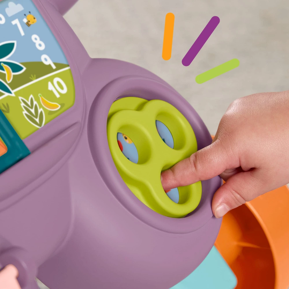 Vaikštynė stumdukas Fisher-Price violetinė beždžionėlė