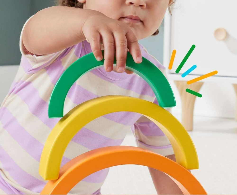 Dėlionė Fisher Price medinis vaivorykštės galvosūkis 6 Dalys