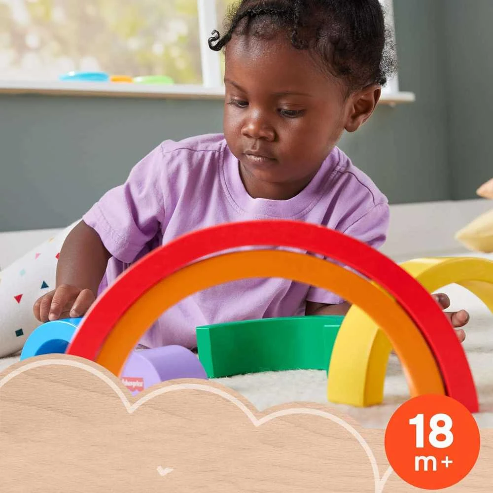 Dėlionė Fisher Price medinis vaivorykštės galvosūkis 6 Dalys