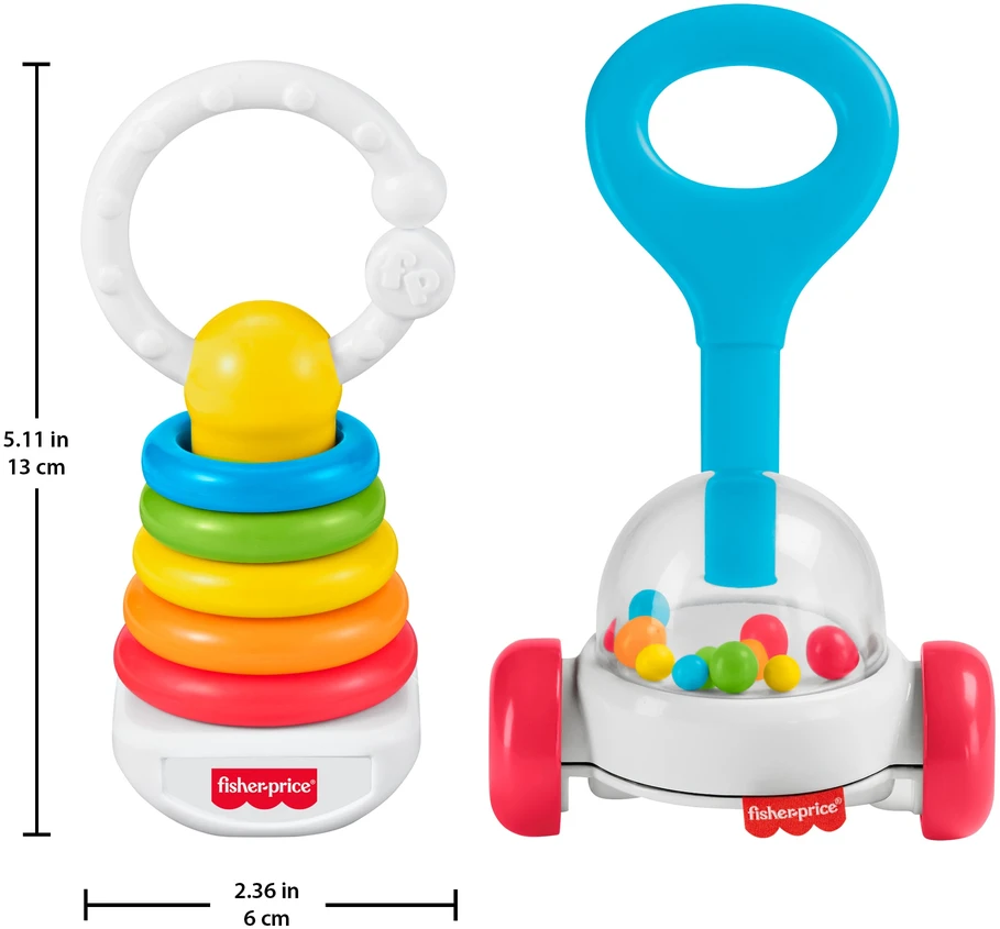 Mattel FP barškutis ir kramtukas, 2 vnt. pakuotėje JKP54