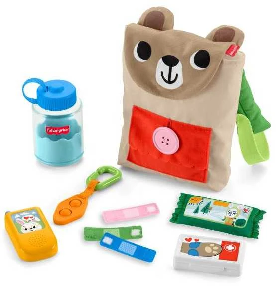 Fisher-Price edukacinis kuprinė žaislas meškiukas