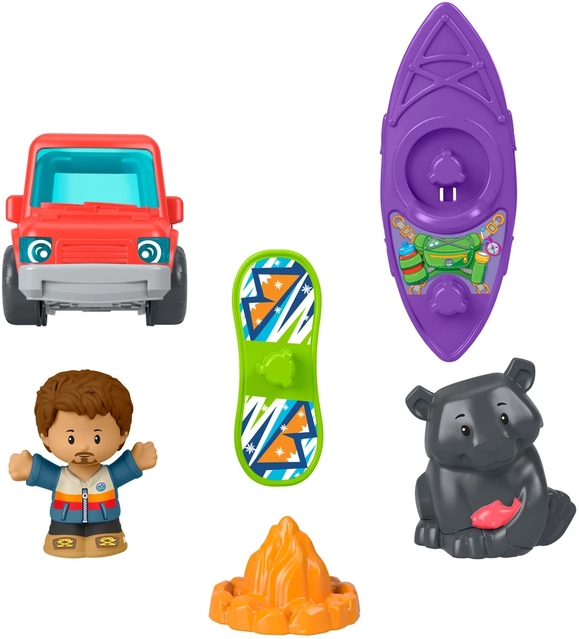 Fisher-Price Little People Wielka górska przygoda Tor Čiuožykla Rinkinys su figurkami i pojazdem