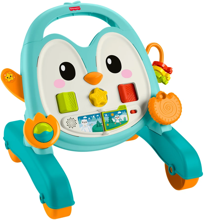 Mattel FISHER-PRICE 2 in 1 muzikinė pingvino vaikštynė (JHF74)