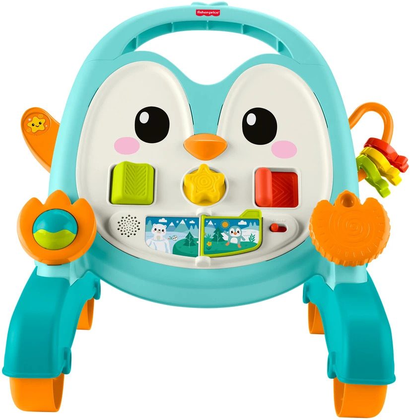 Mattel FISHER-PRICE 2 in 1 muzikinė pingvino vaikštynė (JHF74)