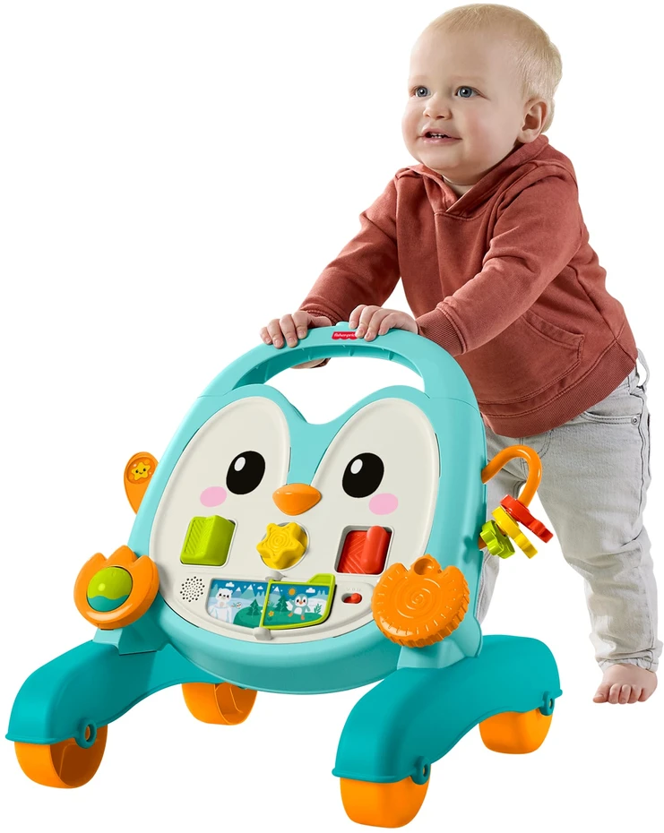 Mattel FISHER-PRICE 2 in 1 muzikinė pingvino vaikštynė (JHF74)