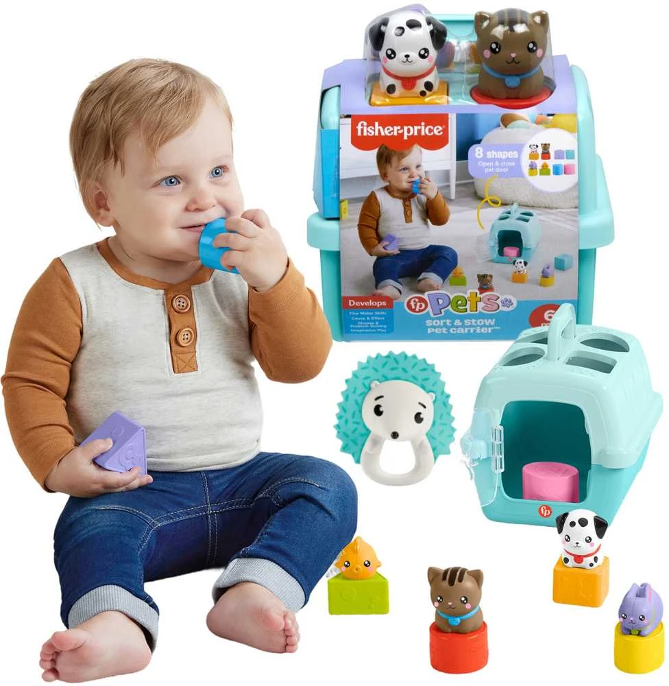 Mattel FISHER-PRICE formelių rūšiuoklė – Naminiai gyvūnėliai (HTW93)