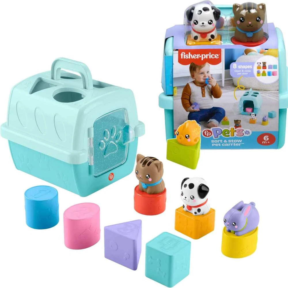 Mattel FISHER-PRICE formelių rūšiuoklė – Naminiai gyvūnėliai (HTW93)