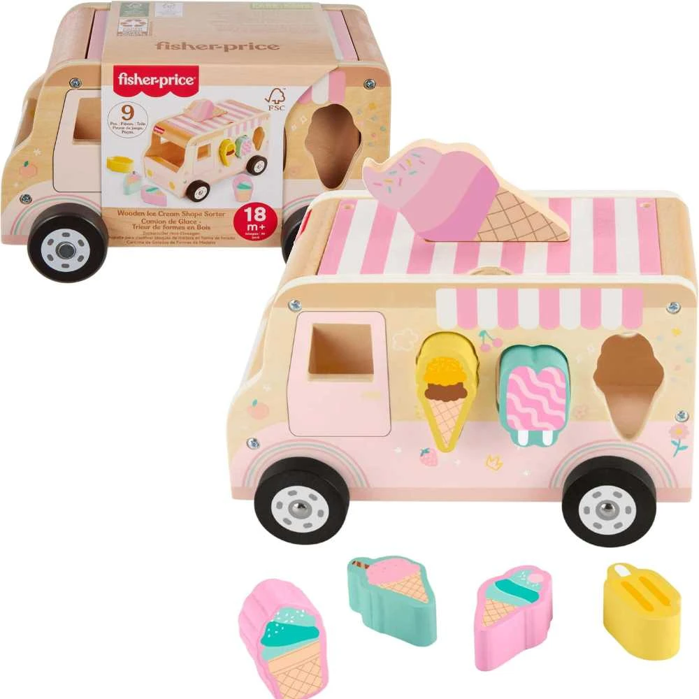 Mattel „Fisher Price“ medinis ledų formų rūšiuoklis