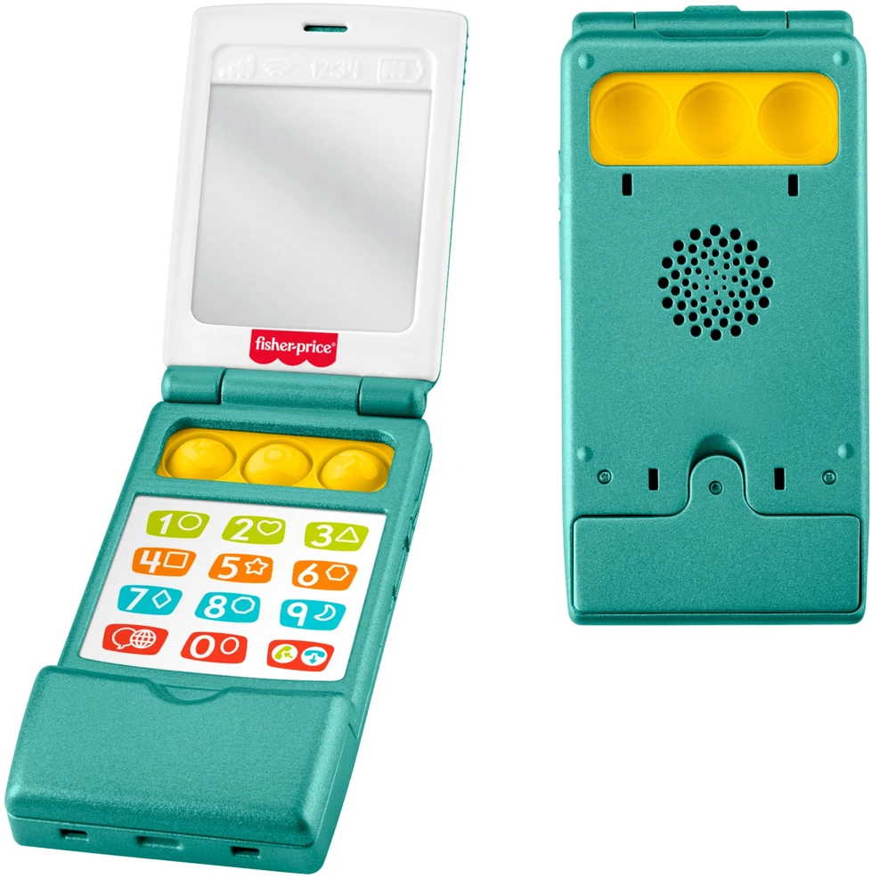 Mattel Fisher-Price „Ucz się i śmiej!” Edukacyjny Interaktyvus telefonik su klapką