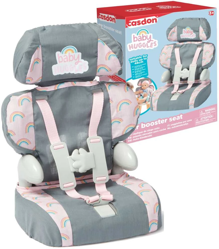 Casdon Baby Huggles Automobilinė kėdutė lėlei, pilkos spalvos
