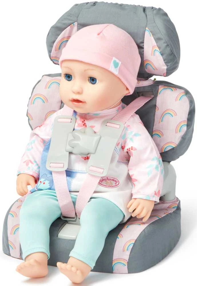 Casdon Baby Huggles Automobilinė kėdutė lėlei, pilkos spalvos aprašymas - Prekės nuotrauka
