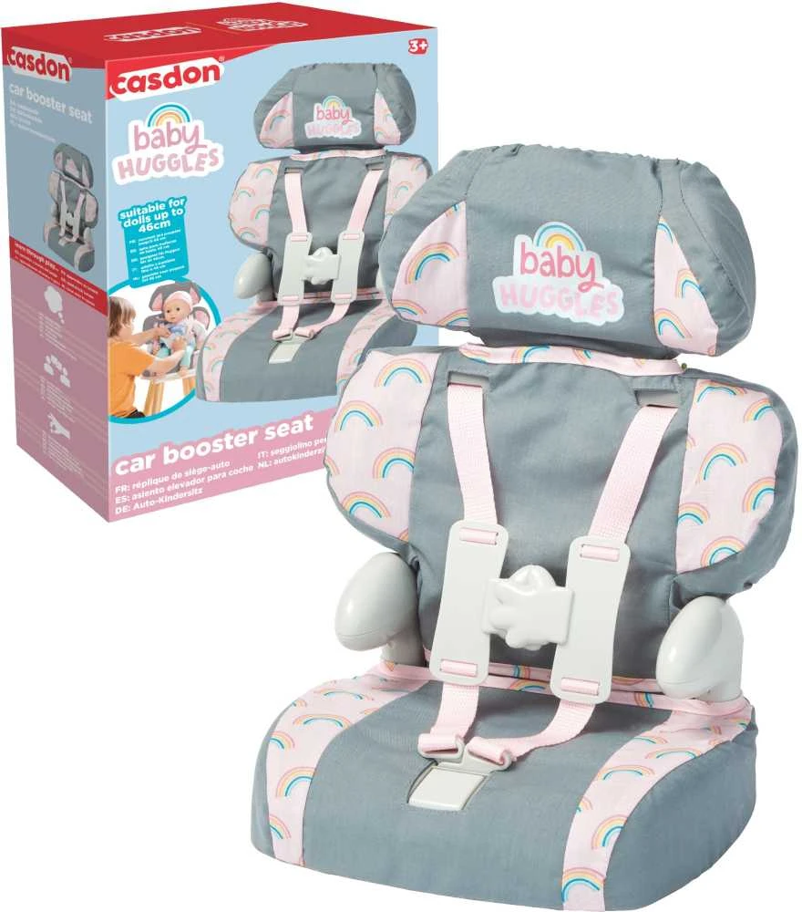 Casdon Baby Huggles Automobilinė kėdutė lėlei, pilkos spalvos