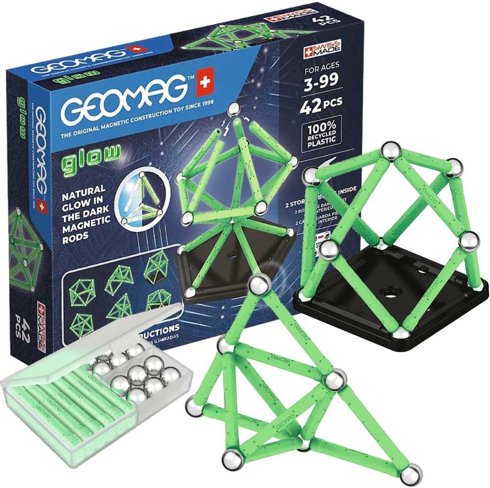 Geomag Magnetinis konstruktorius - Šviečiantis tamsoje (42 vnt.)
