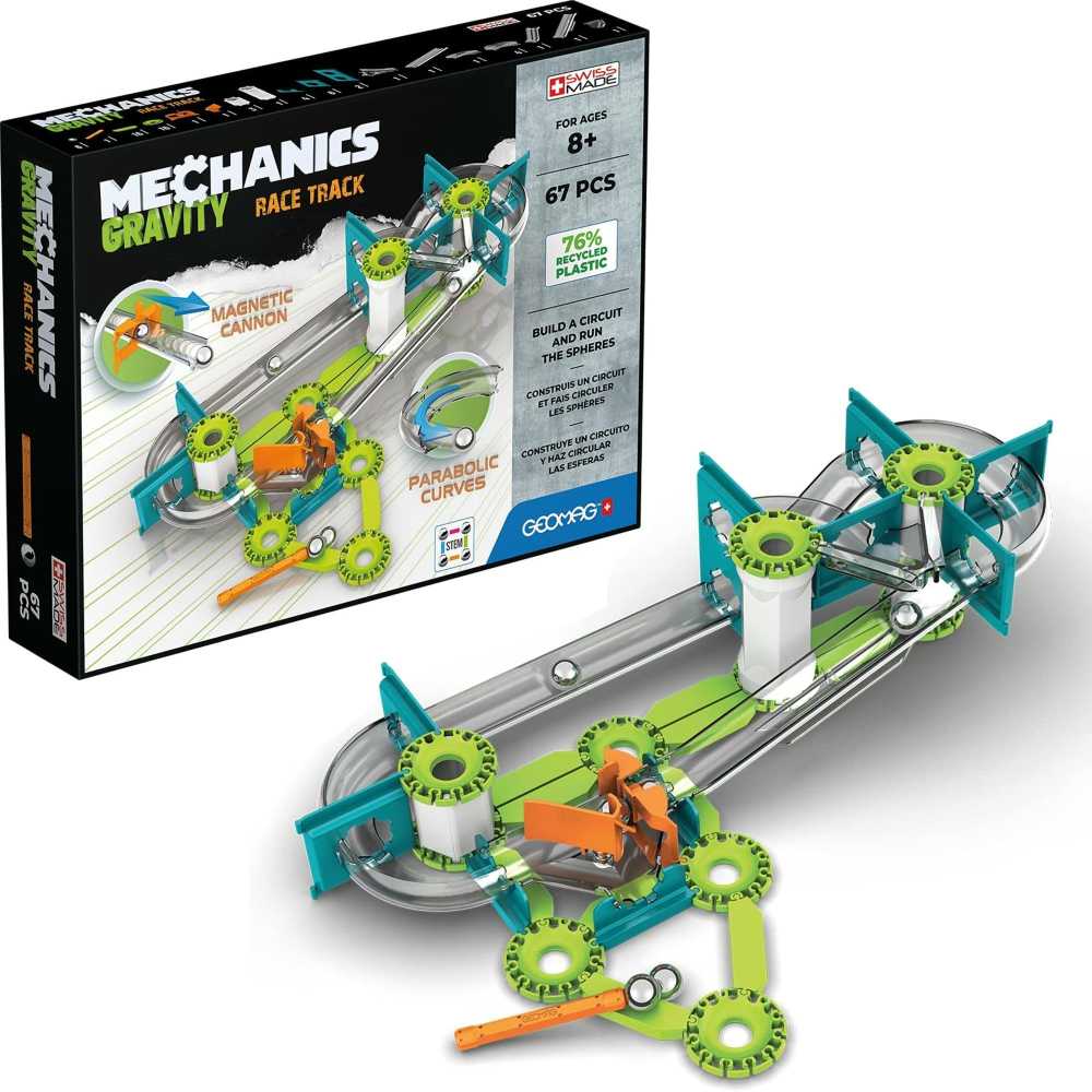 Trefl Geomag Magnetinis konstruktorius - Mechanika - Lenktynių trasa (67 vnt.)