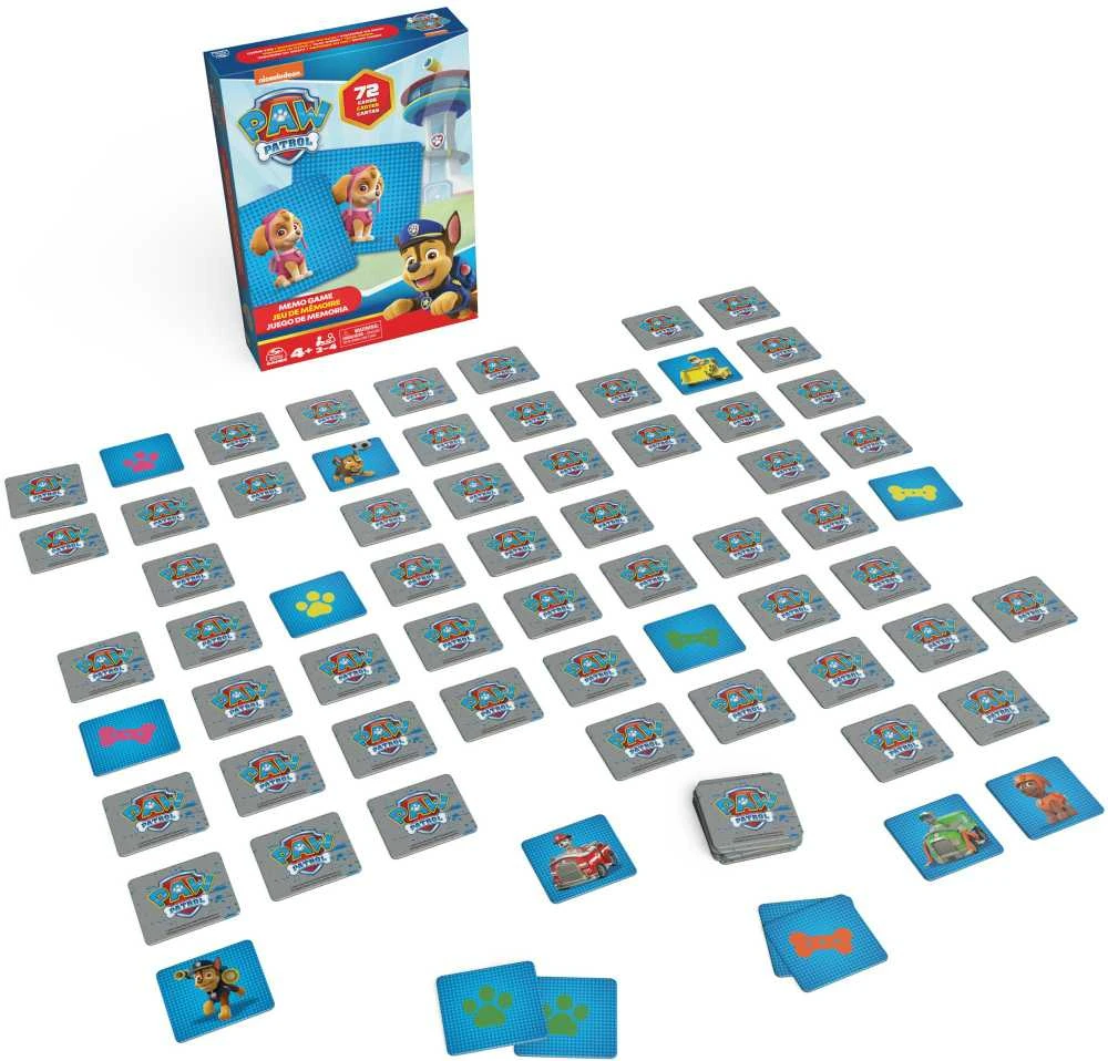 Spin Master SPINMASTER GAMES atminties žaidimas Paw Patrol, 72 kortelės, 6066834