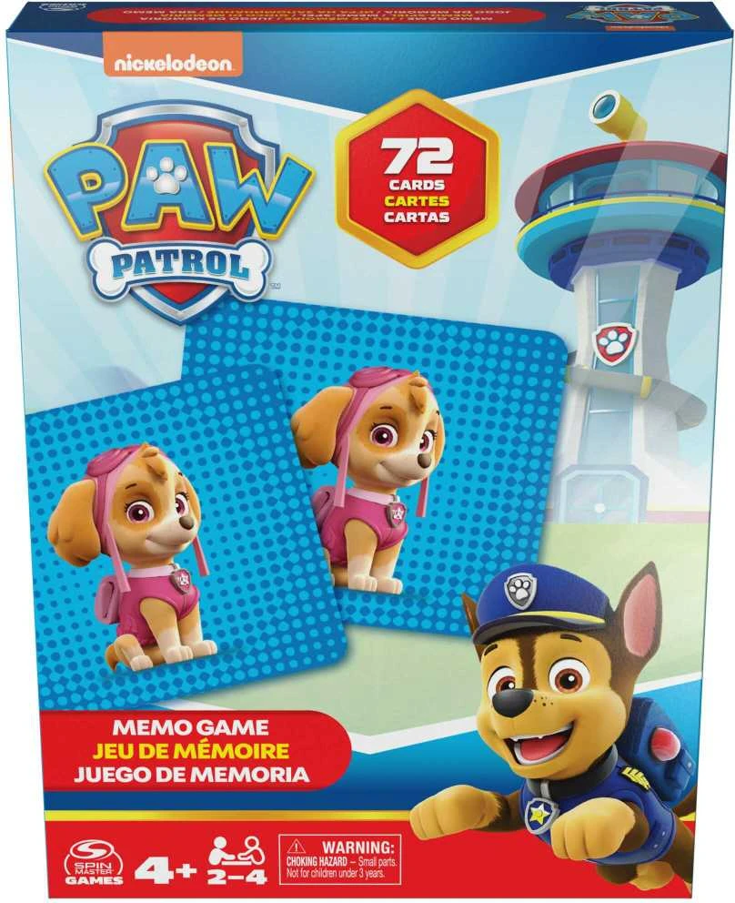 Spin Master SPINMASTER GAMES atminties žaidimas Paw Patrol, 72 kortelės, 6066834