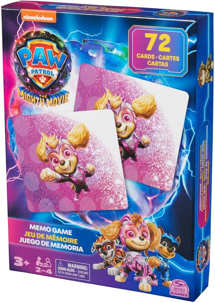 Sm Games Puzzles Paw Patrol The Mighty Movie The Mighty Movie Memo Match kortų žaidimas