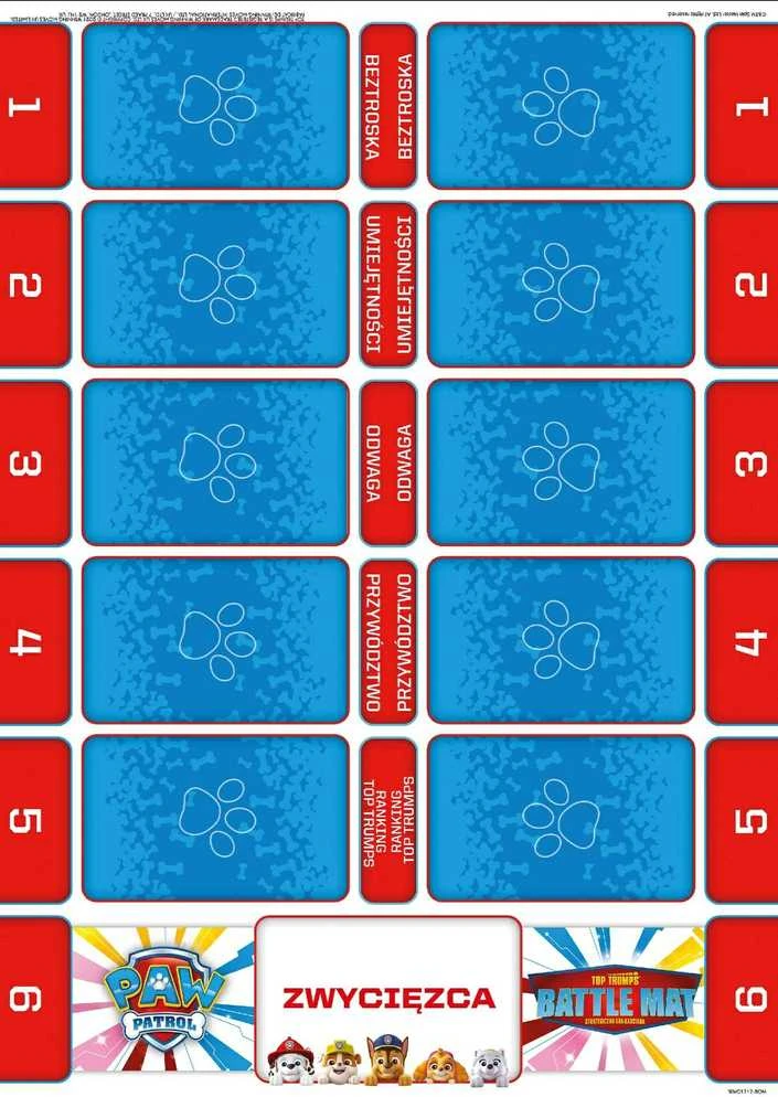 Winning Moves Pergalingi judesiai Top Trumps Battle Mat Psi Patrol