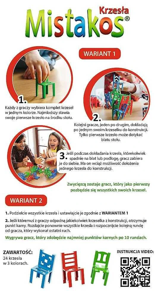 Trefl Stalo žaidimas Mistakos 24 kėdės