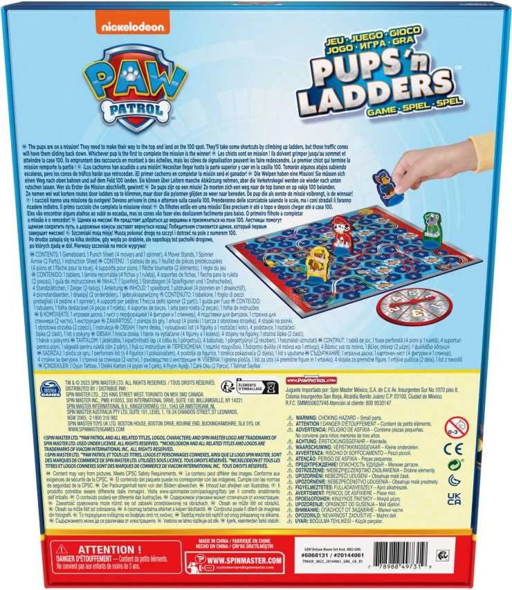 Spin Master Žaidimas Paw Patrol Pups 'n Ladders Puppies Snakes and Puppies, EN