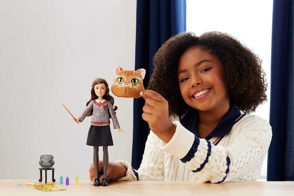Harry Potter Hermiona Granger lėlė su priedais Polisulčių mikstūros rinkinys