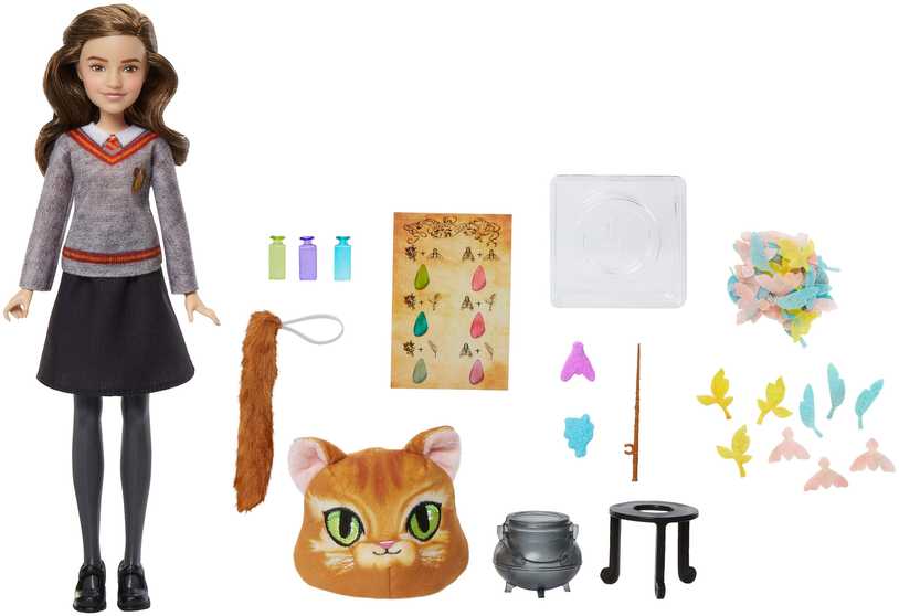 Harry Potter Hermiona Granger lėlė su priedais Polisulčių mikstūros rinkinys