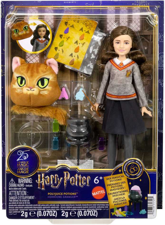 Harry Potter Hermiona Granger lėlė su priedais Polisulčių mikstūros rinkinys