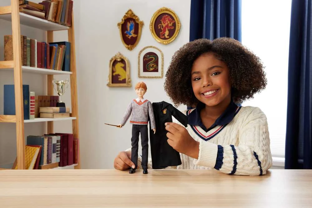 Mattel Harry Potter Rono Vizlio lėlė su kostiumu ir lazdele