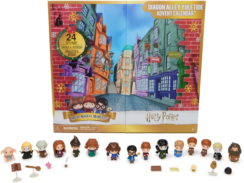 „Harry Potter Micro Magical Moments Diagon Alley Yuletide“ Advento kalendorius, 2025 m. aprašymas - Prekės nuotrauka