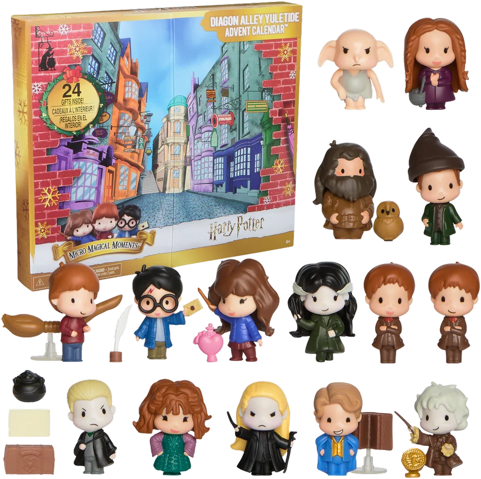 „Harry Potter Micro Magical Moments Diagon Alley Yuletide“ Advento kalendorius, 2025 m. aprašymas - Prekės nuotrauka