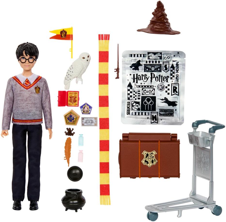 Harry Potter Peron 9 3/4 rinkinys lėlė + priedai