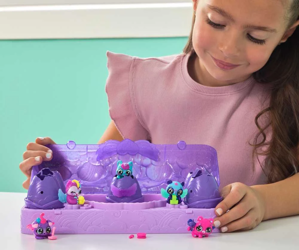 Žaislinių figurėlių rinkinys Hatchimals Alive Neon Rainbow Carton