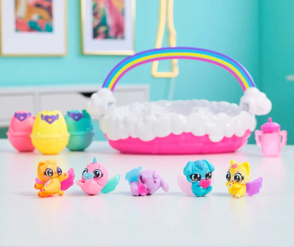 Žaislinis krepšelis Hatchimals Alive Neon Rainbow