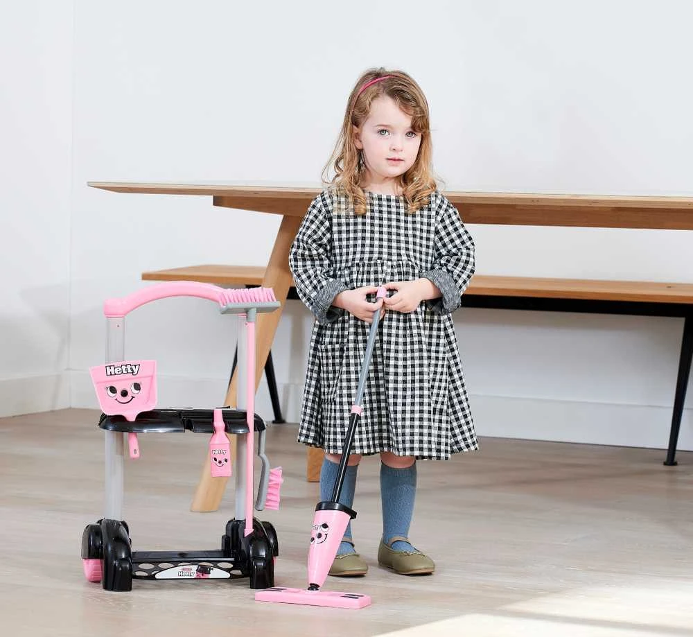 Hetty šluota Casdon Little Helper vaikiškas valymo vežimėlio rinkinys