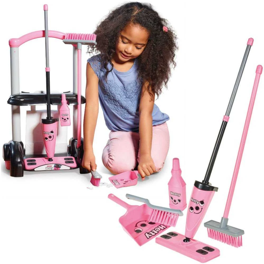 Hetty šluota Casdon Little Helper vaikiškas valymo vežimėlio rinkinys