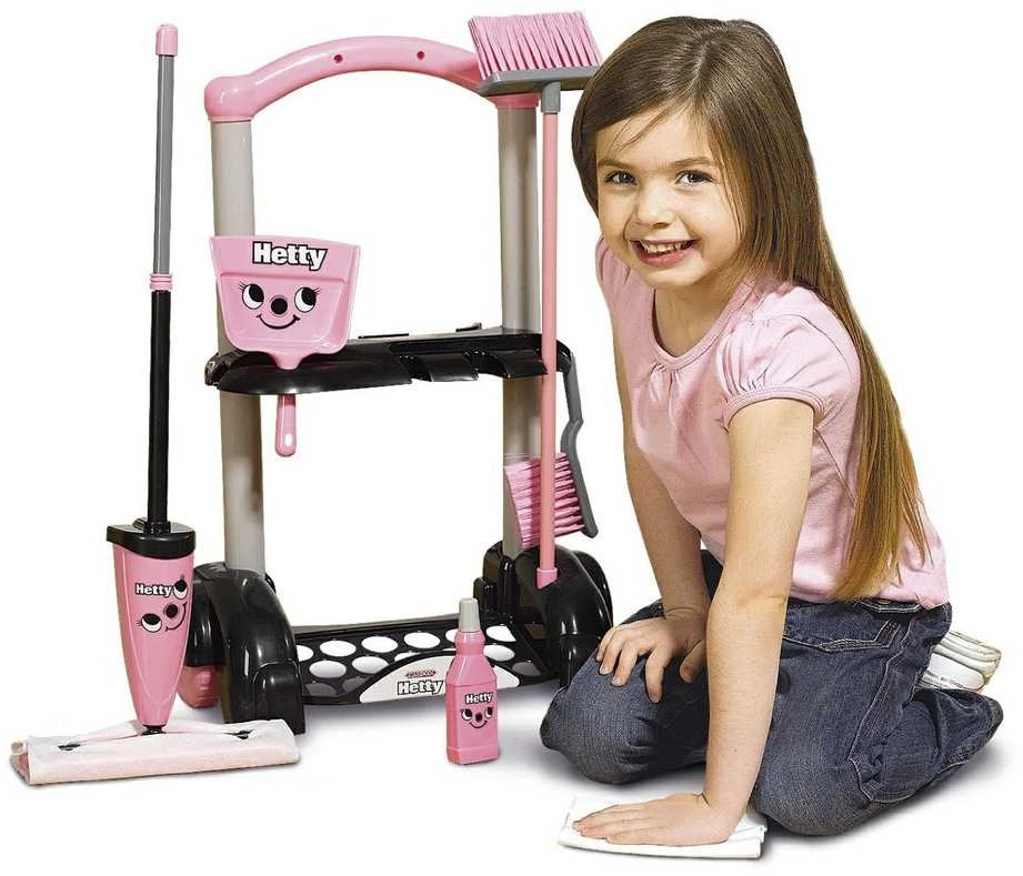 Hetty šluota Casdon Little Helper vaikiškas valymo vežimėlio rinkinys