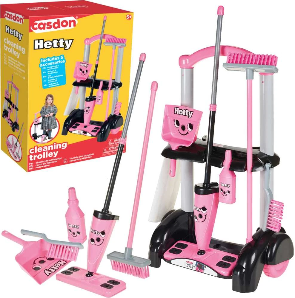 Hetty šluota Casdon Little Helper vaikiškas valymo vežimėlio rinkinys