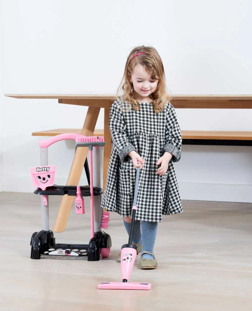 Hetty šluota Casdon Little Helper vaikiškas valymo vežimėlio rinkinys