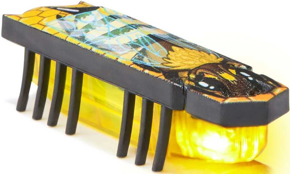 Hexbots Hexbug Nano Flash tarakonų robotas, geltonas vabzdžių ir takelių rinkinys pradedantiesiems