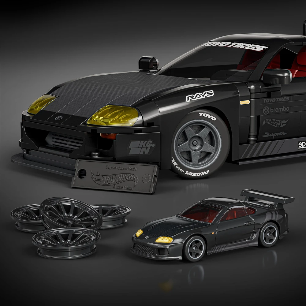 MATTEL BRICK SHOP HOT WHEELS Toyota Supra '84 MKIV konstruktorius (JKG40)