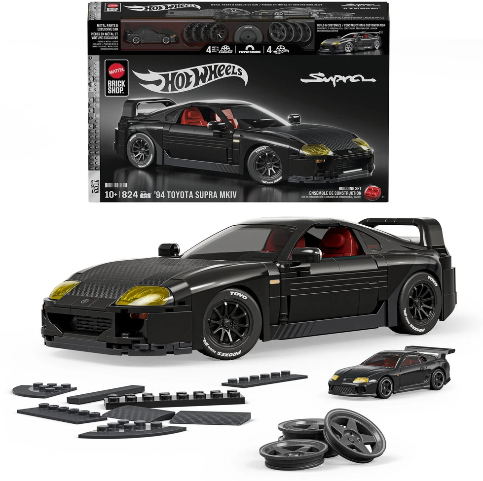 MATTEL BRICK SHOP HOT WHEELS Toyota Supra '84 MKIV konstruktorius (JKG40)