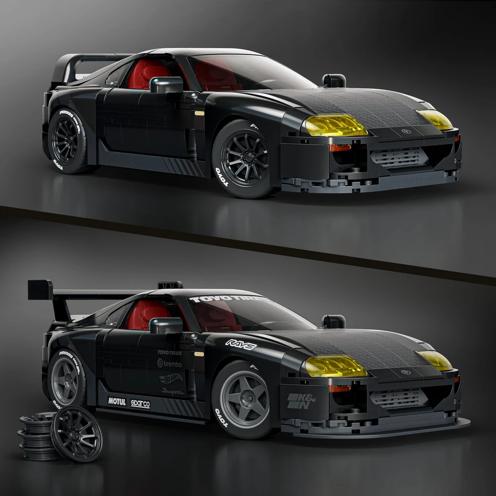MATTEL BRICK SHOP HOT WHEELS Toyota Supra '84 MKIV konstruktorius (JKG40)