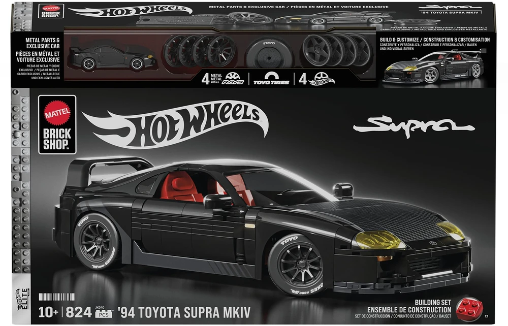 MATTEL BRICK SHOP HOT WHEELS Toyota Supra '84 MKIV konstruktorius (JKG40)
