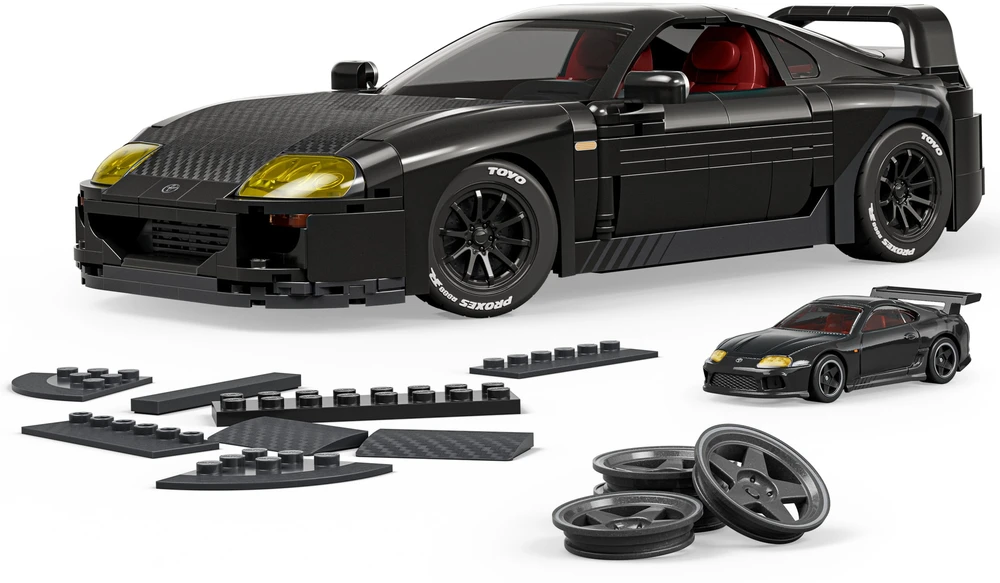 MATTEL BRICK SHOP HOT WHEELS Toyota Supra '84 MKIV konstruktorius (JKG40)