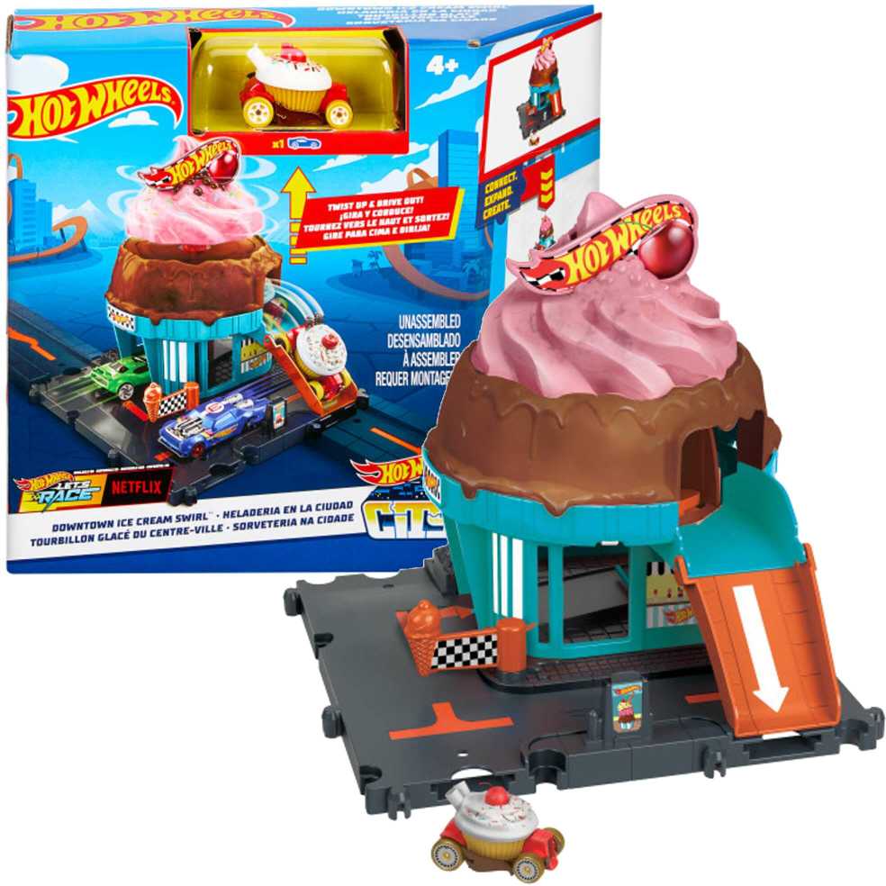 „Hot Wheels“ ledo ritulio trasa „Downtown Ice Kreminis Swirl“ HTN77 Mattel