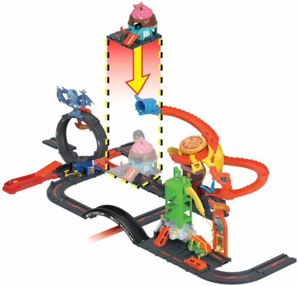 „Hot Wheels“ ledo ritulio trasa „Downtown Ice Kreminis Swirl“ HTN77 Mattel