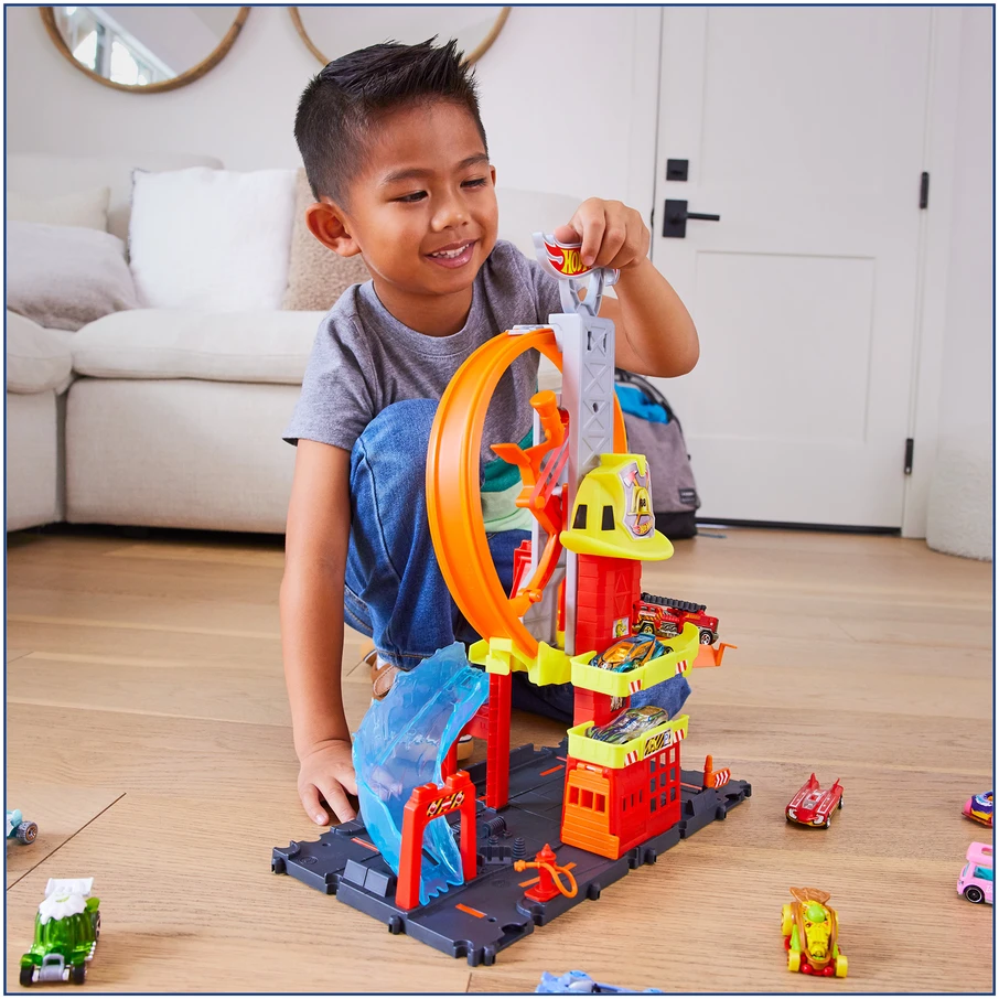 Hot Wheels City Super Loop gaisrinės žaidimų rinkinys