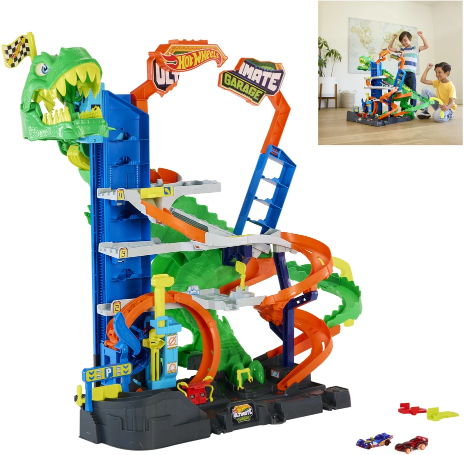 Mattel HOT WHEELS CITY ULTIMATE T. rex garažas (JHL98)